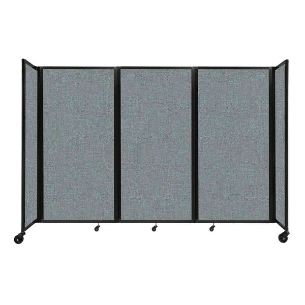 Versare Room Divider 360 Folding Portable Partition 8'6" x 6' Sea Green